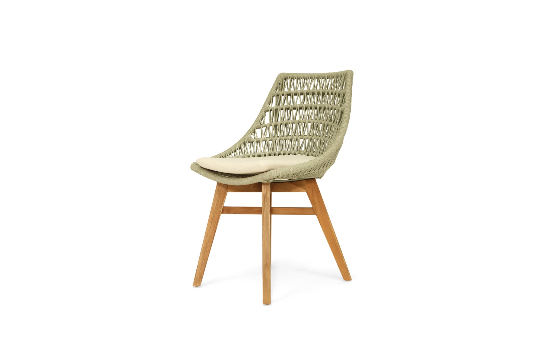 Oceanic Outdoor Dining Chair Sage Green, Width 55cm x Depth 49cm x Height 82cm - Image 11