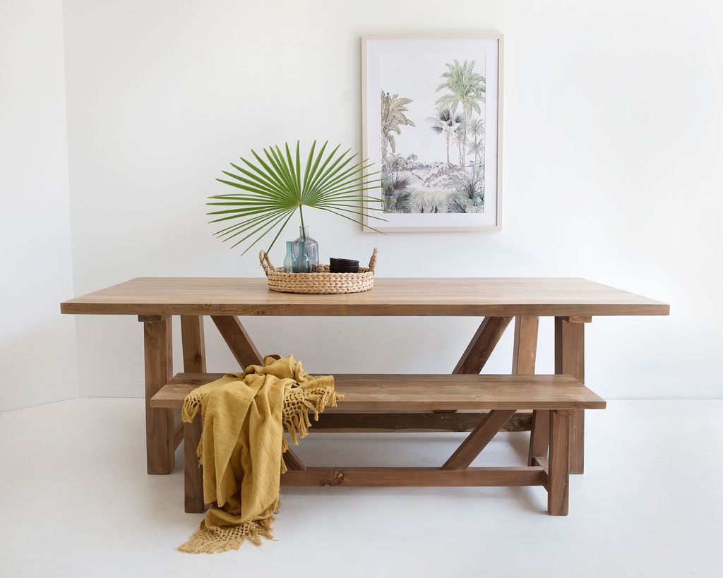 Farmhouse Dining Table, W 300cm x D 110cm x H 76cm - Image 6