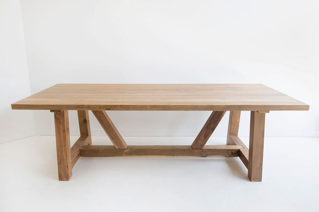 Farmhouse Dining Table, W 300cm x D 110cm x H 76cm - Image 8