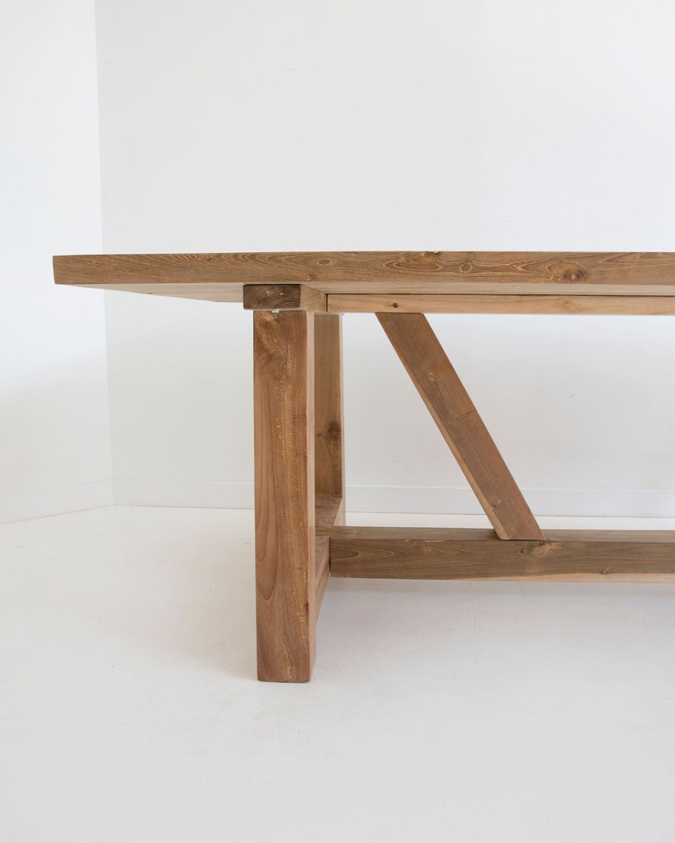 Farmhouse Dining Table, W 300cm x D 110cm x H 76cm - Image 9