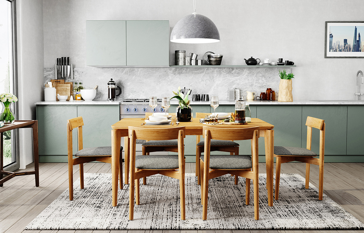 Jude Dining Table, L 90cm x W 90cm x H 75cm - Image 4