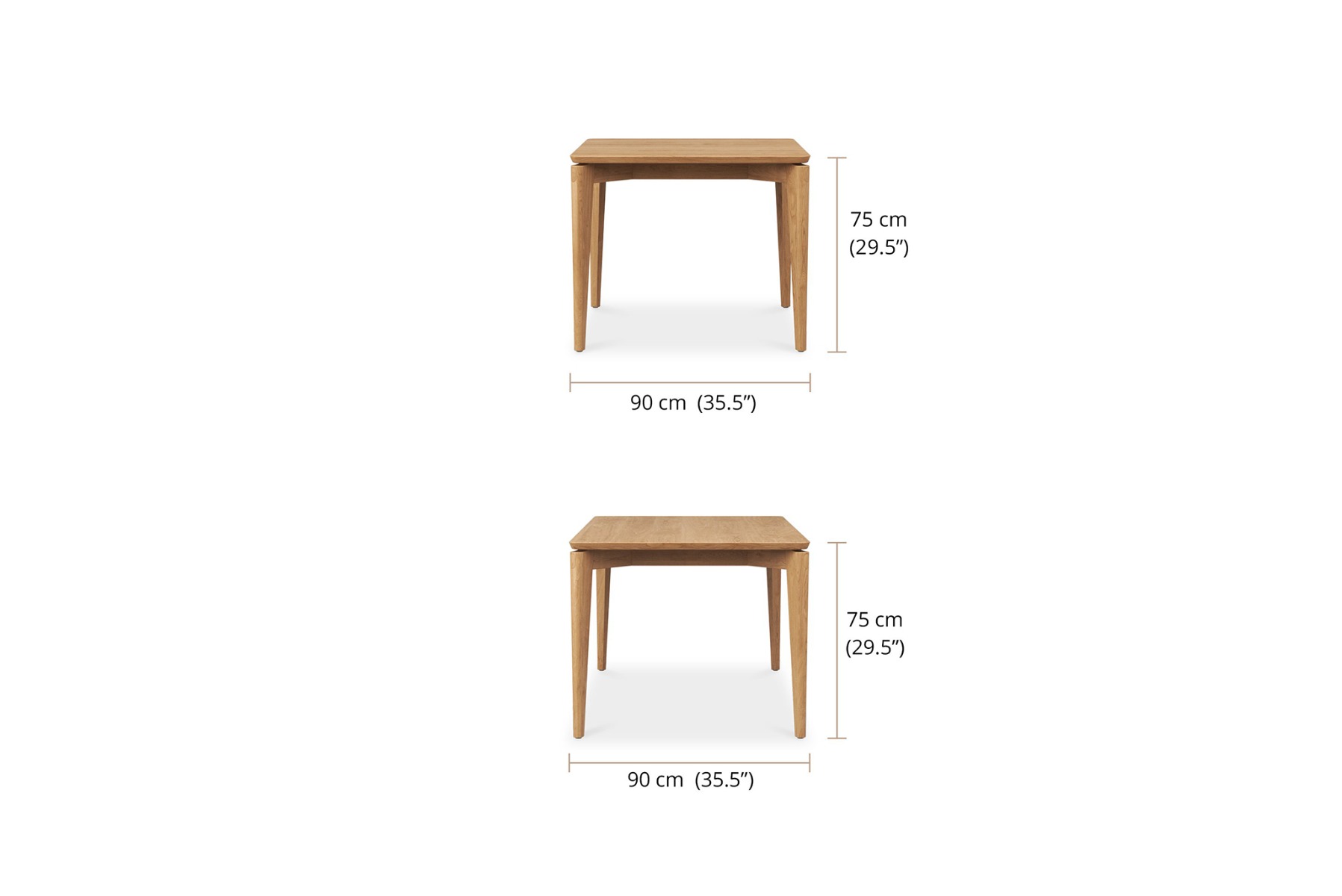 Jude Dining Table, L 90cm x W 90cm x H 75cm - Image 11