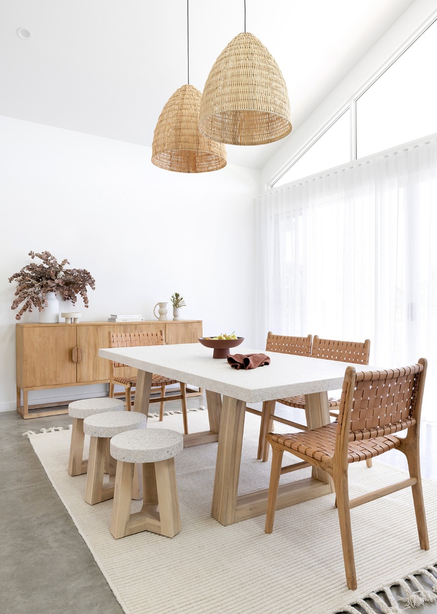 2m eTerrazzo Elkstone Dining Table – Ivory Coast with Ivory Washed Legs - Image 2