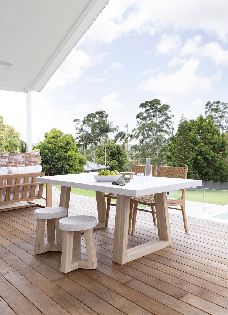 2m eTerrazzo Elkstone Dining Table – Ivory Coast with Ivory Washed Legs - Image 3