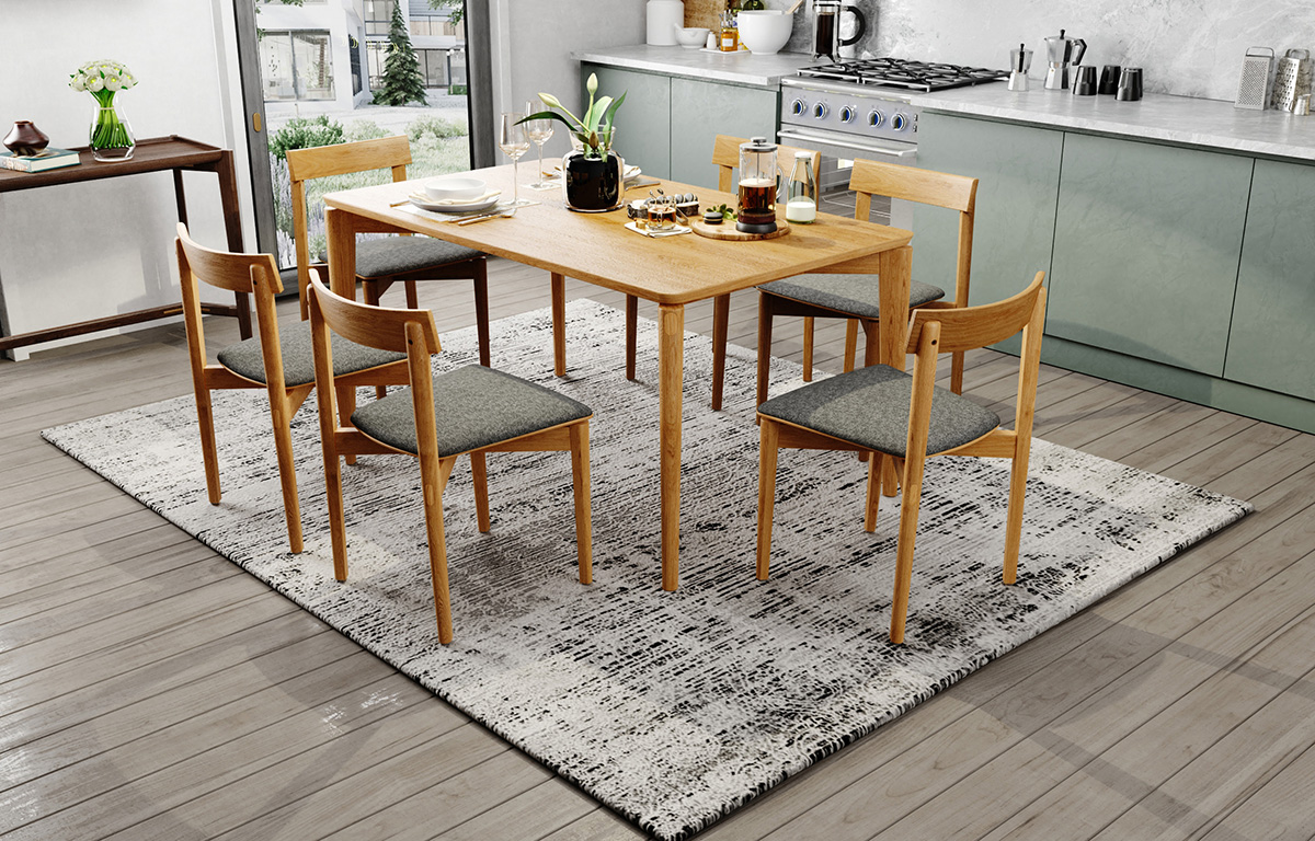 Jude Dining Table, L 180cm x W 90cm x H 75cm - Image 6