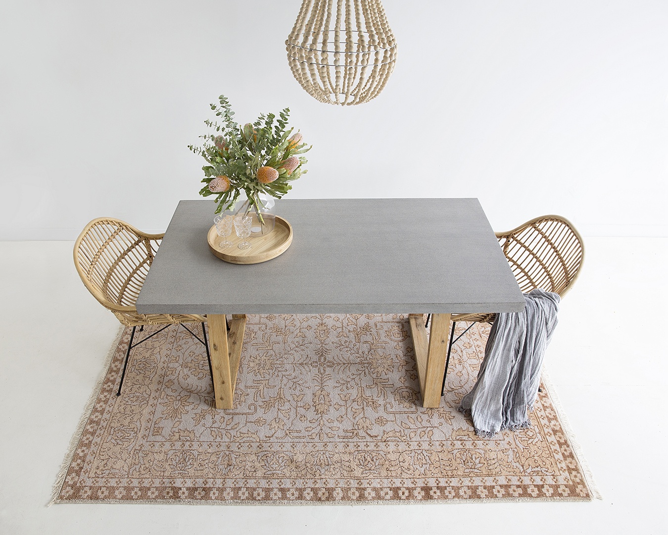 1.8m Sierra Elkstone Rectangular Dining Table – Speckled Grey with Light Honey Legs - Image 9