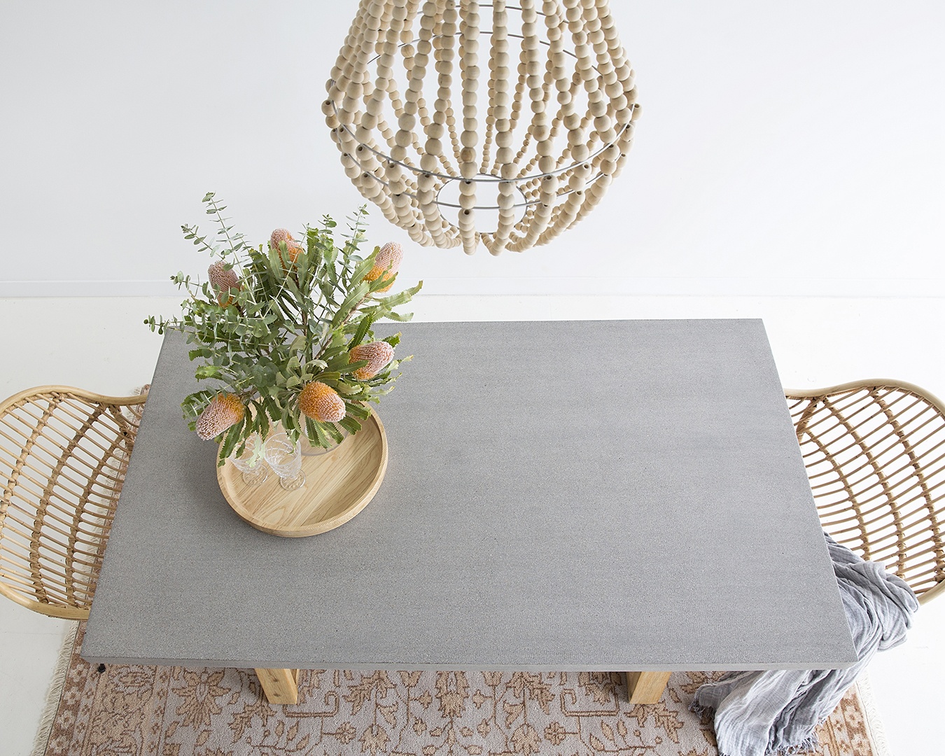 1.8m Sierra Elkstone Rectangular Dining Table – Speckled Grey with Light Honey Legs - Image 10