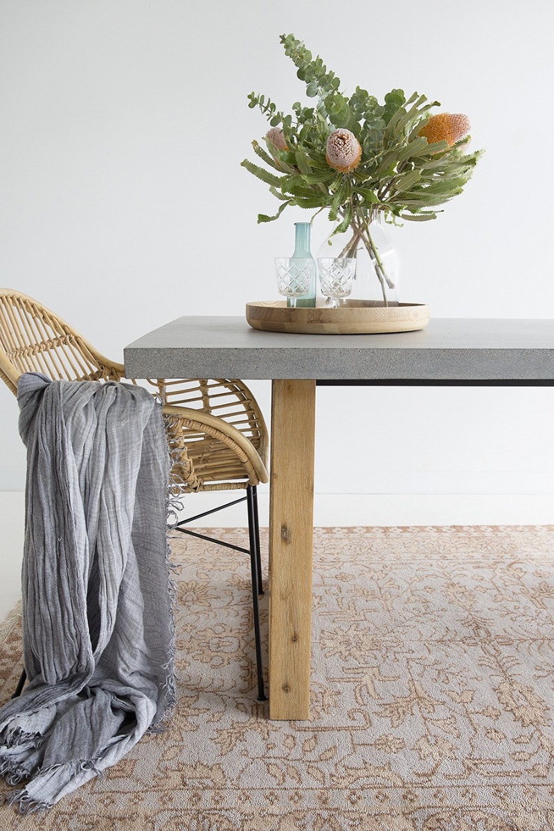 1.8m Sierra Elkstone Rectangular Dining Table – Speckled Grey with Light Honey Legs - Image 11