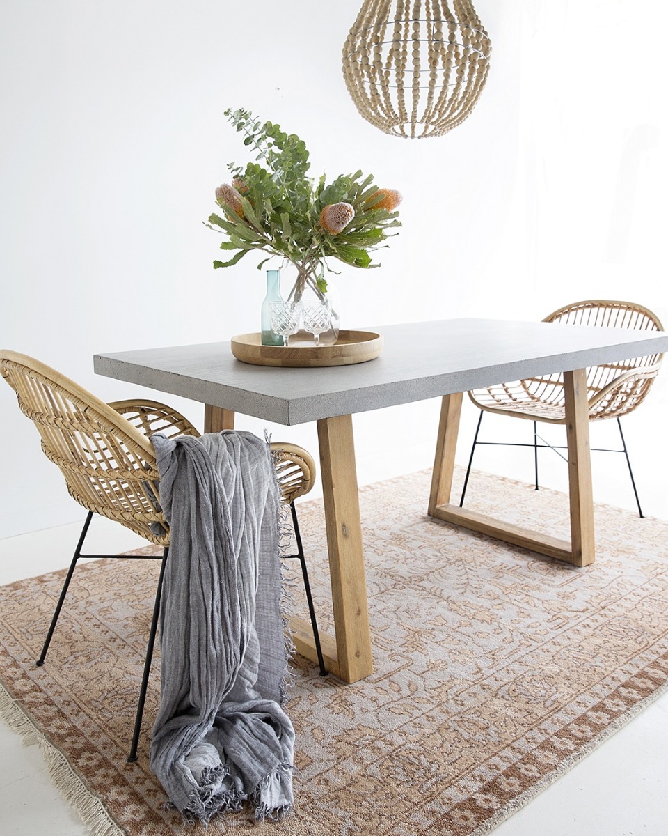 1.8m Sierra Elkstone Rectangular Dining Table – Speckled Grey with Light Honey Legs - Image 12