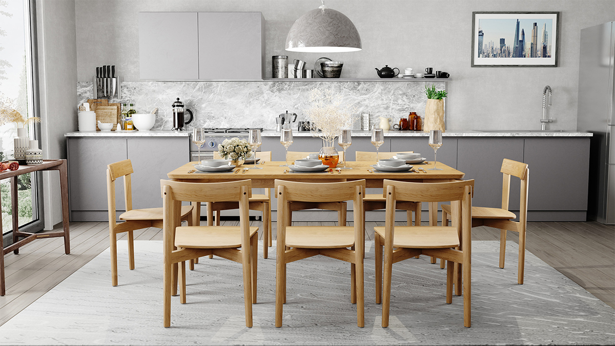 Jude Dining Table, L 2400cm x W 100cm x H 75cm - Image 6