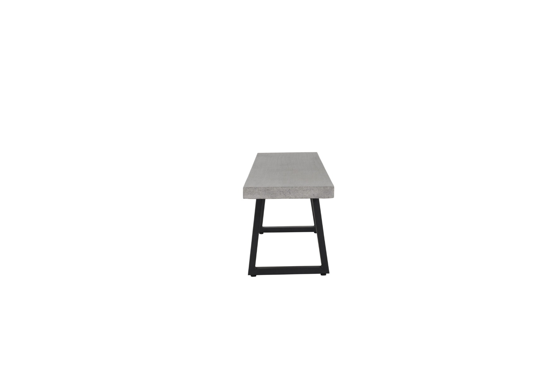 1.65m Sierra Elkstone Rectangular Bench – Speckled Grey with Black Powder Coated Legs - Image 3