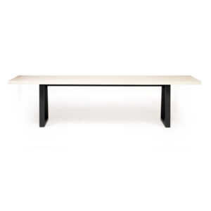 wp-image-tigress-60890.jpg 3.0m Sierra Elkstone Rectangular Dining Table – Beige with Black Powder Coated Legs