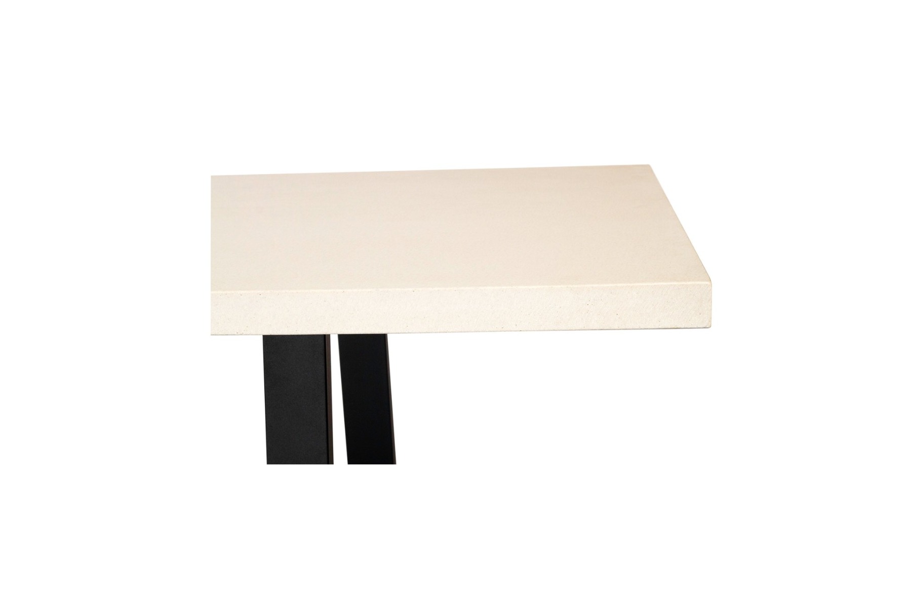 3.0m Sierra Elkstone Rectangular Dining Table – Beige with Black Powder Coated Legs - Image 5