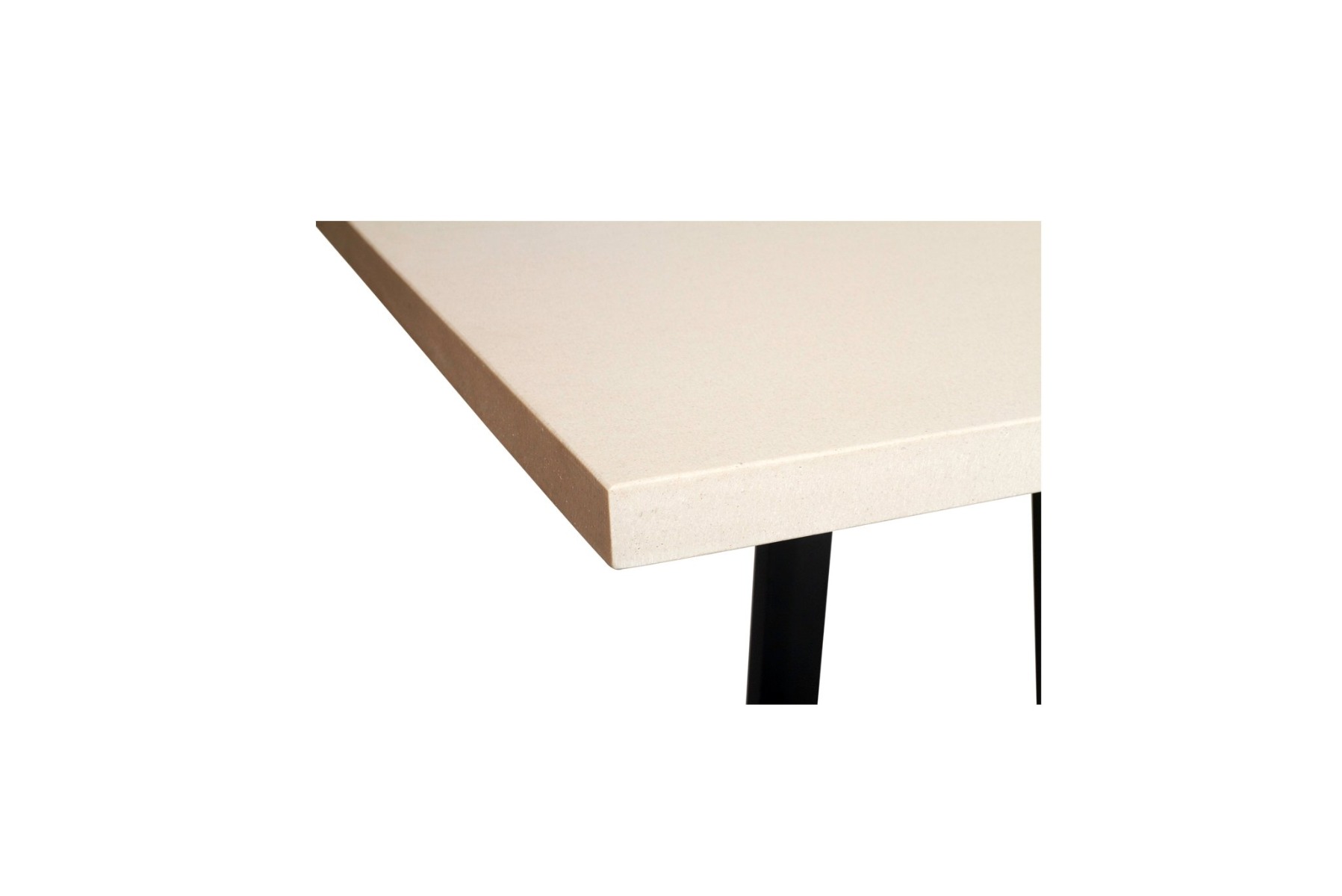 3.0m Sierra Elkstone Rectangular Dining Table – Beige with Black Powder Coated Legs - Image 6