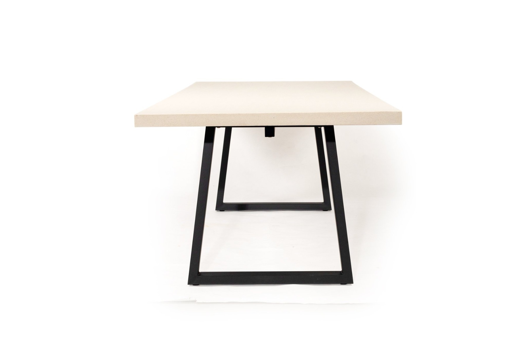 3.0m Sierra Elkstone Rectangular Dining Table – Beige with Black Powder Coated Legs - Image 8