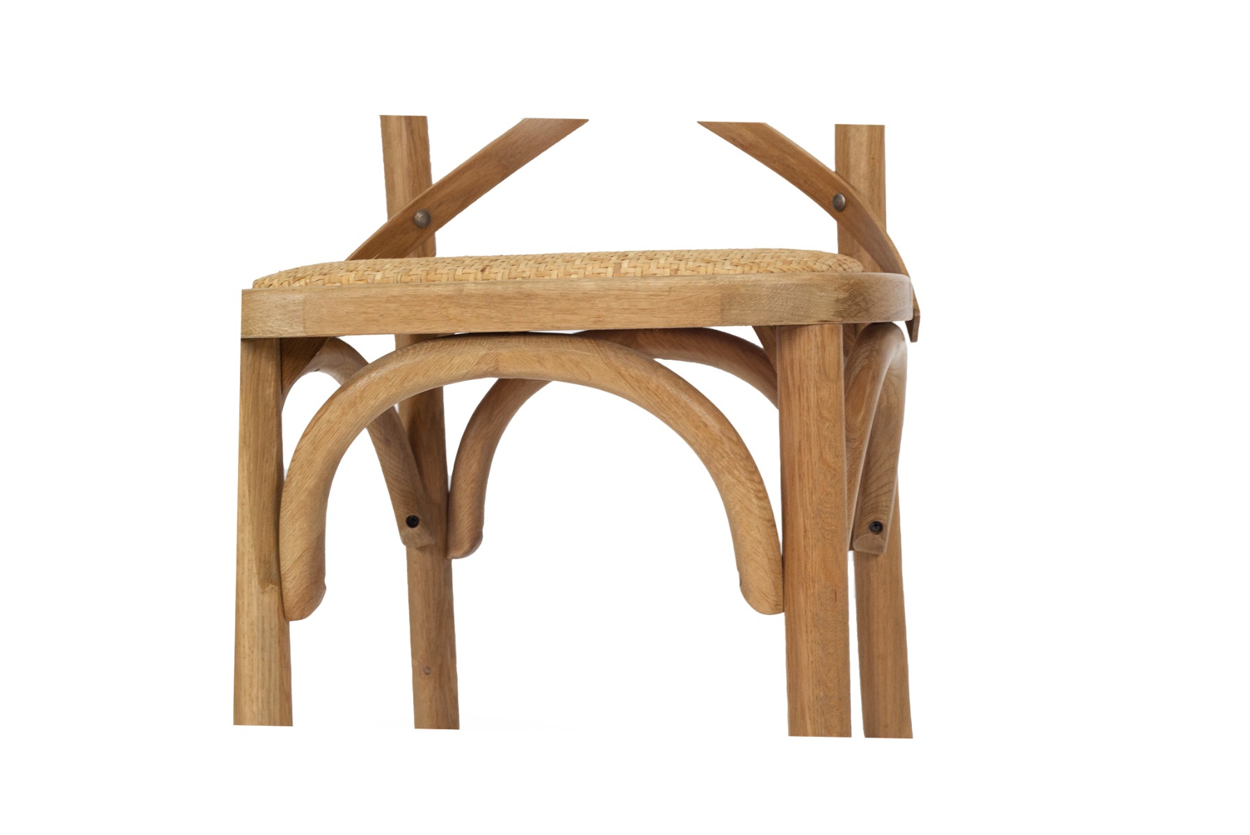 Provincial Cross Back Counter Stool Natural Oak, W 49cm x D 59cm x H 100cm - Image 3