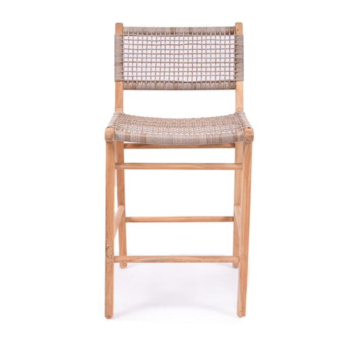 Zen Counter Stool Washed Grey, Width 49cm x Depth 56cm x Height 95cm
