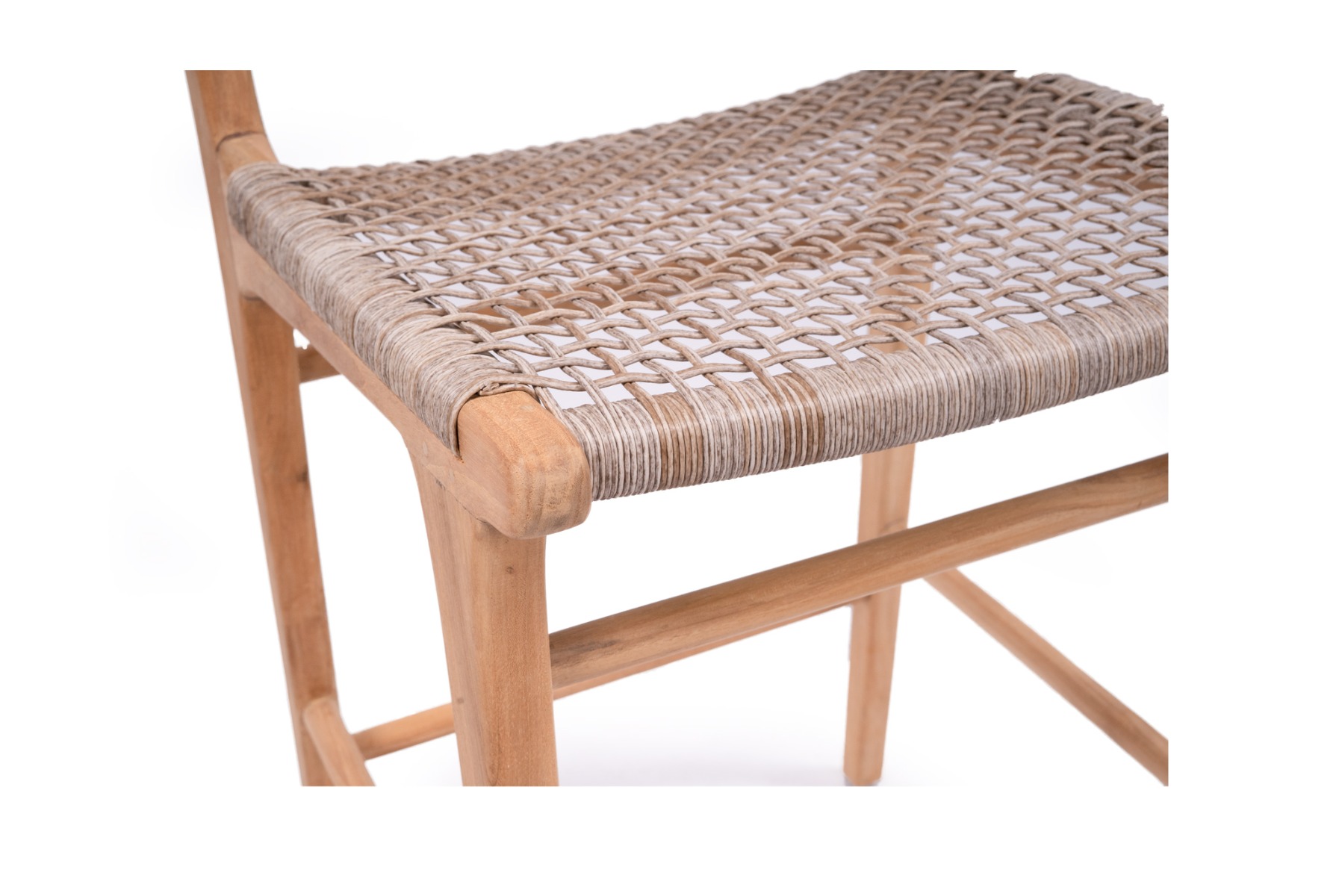 Zen Counter Stool Washed Grey, Width 49cm x Depth 56cm x Height 95cm - Image 5