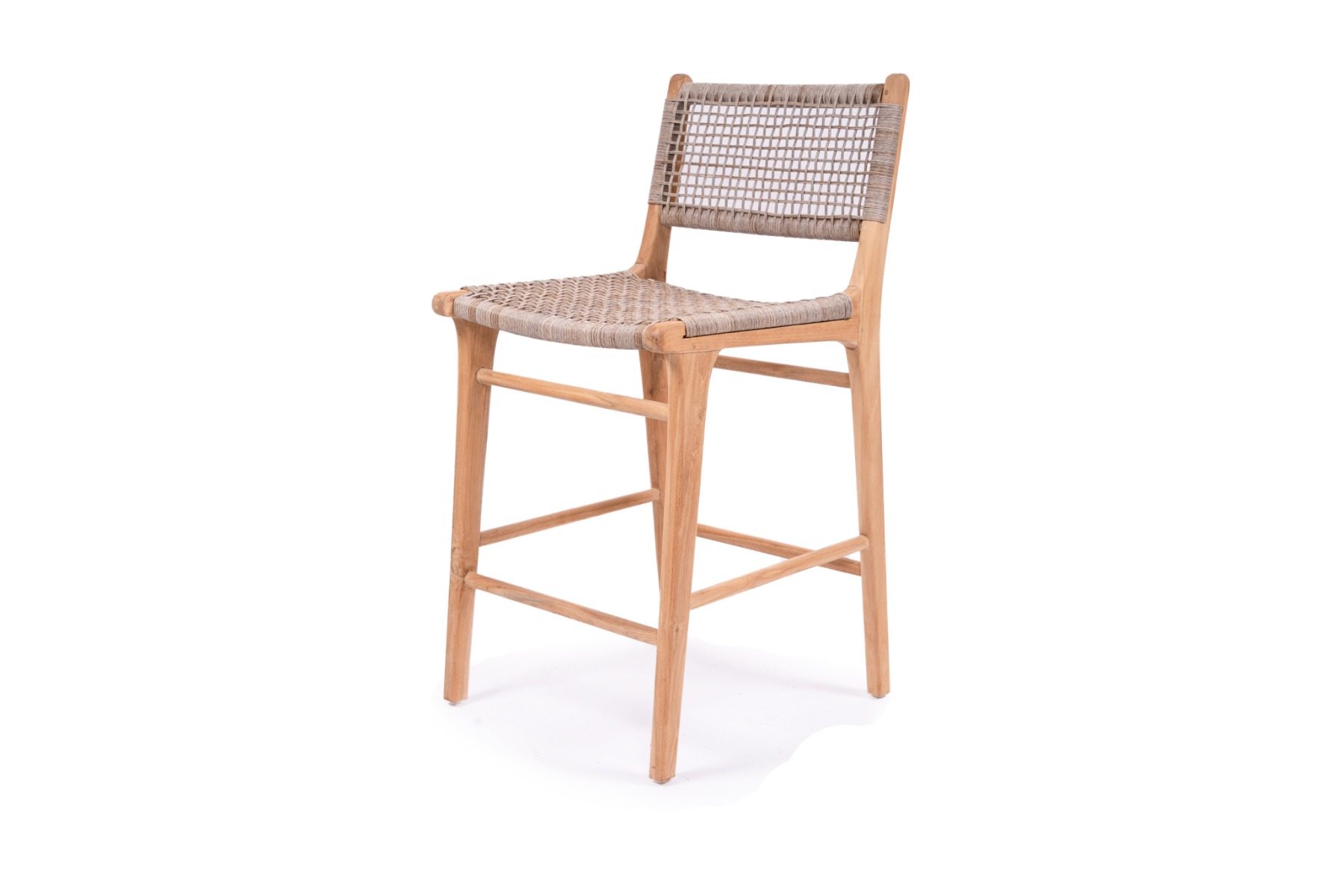 Zen Counter Stool Washed Grey, Width 49cm x Depth 56cm x Height 95cm - Image 9