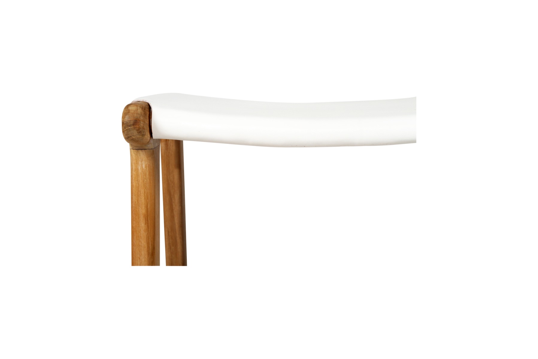 Pasadena Leather Saddle Stool White Flat, W 46cm x D 38cm x H 66cm - Image 15
