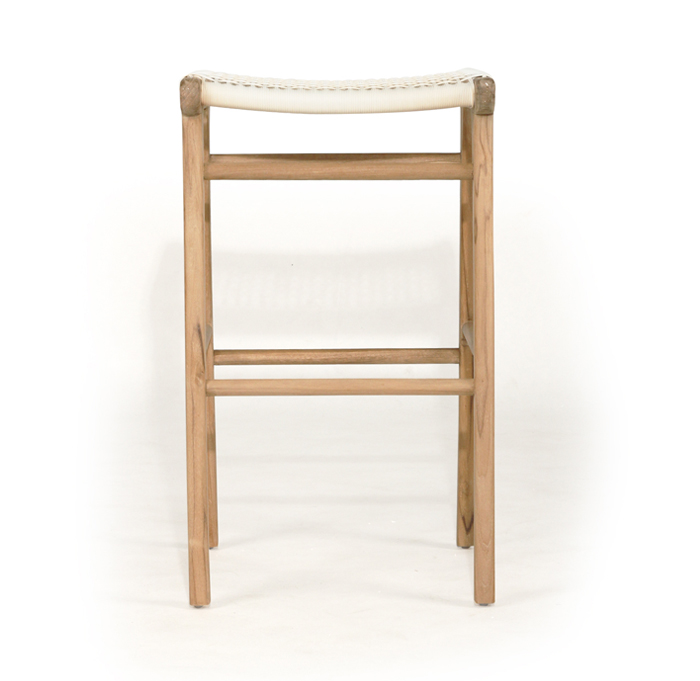 Zen Backless Counter Stool White, W 45cm × D 40cm × H 66cm