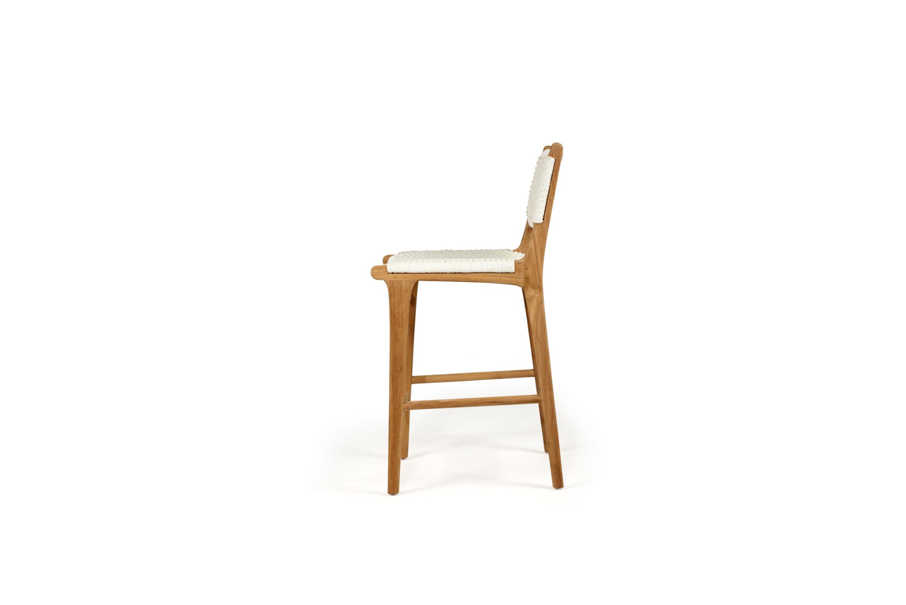Zen Counter Stool White (Close Weave), Width 49cm x Depth 56cm x Height 95cm - Image 4