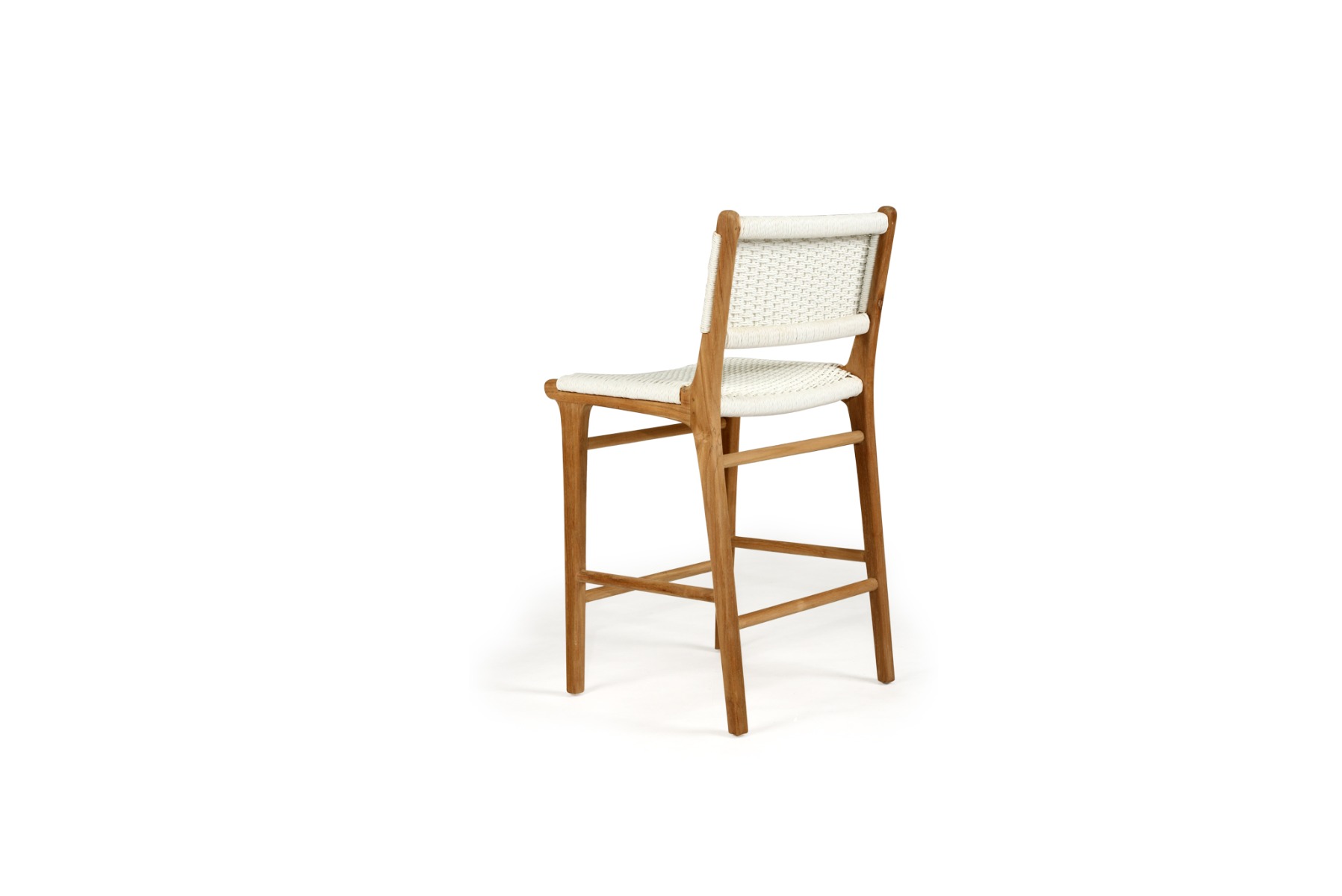 Zen Counter Stool White (Close Weave), Width 49cm x Depth 56cm x Height 95cm - Image 5