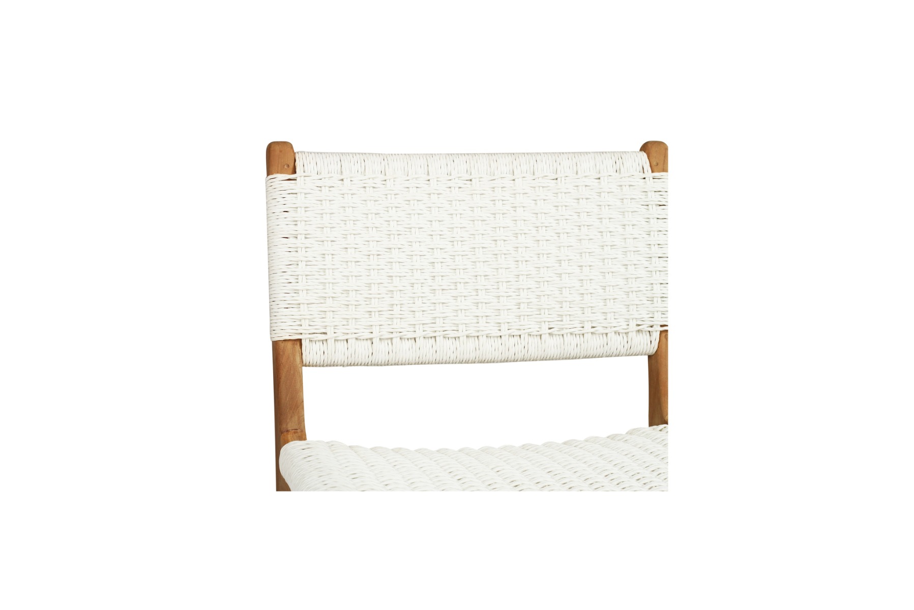 Zen Counter Stool White (Close Weave), Width 49cm x Depth 56cm x Height 95cm - Image 9