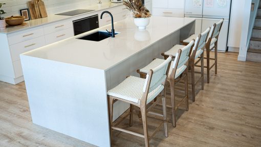 Zen Counter Stool White (Close Weave), Width 49cm x Depth 56cm x Height 95cm - Image 12