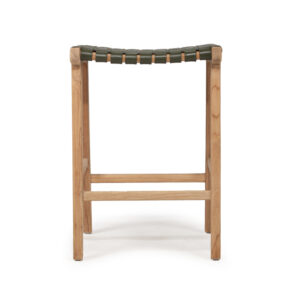 wp-image-tigress-61073.jpg Pasadena Leather Saddle Stool Olive Woven, W 46cm x D 38cm x H 66cm