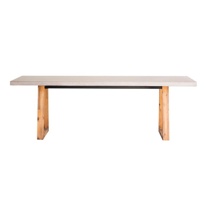 3.0m Sierra Elkstone Rectangular Dining Table – Speckled Grey with Light Honey Legs