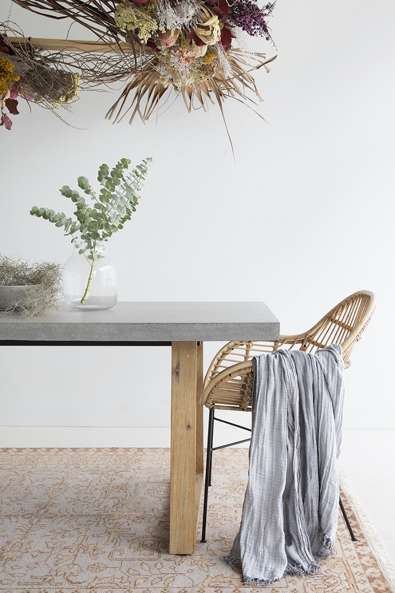 3.0m Sierra Elkstone Rectangular Dining Table – Speckled Grey with Light Honey Legs - Image 2