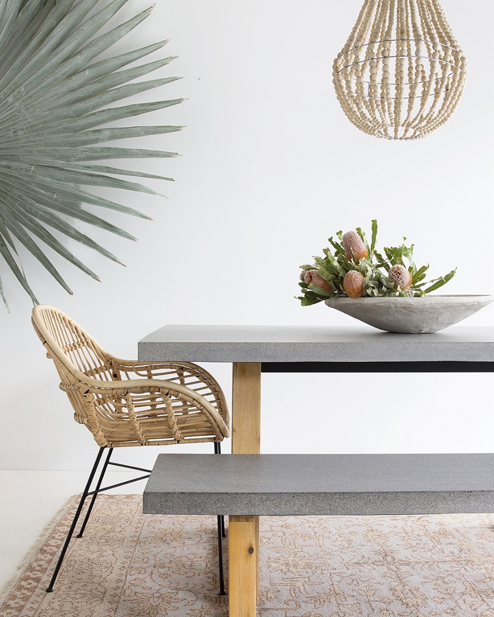 3.0m Sierra Elkstone Rectangular Dining Table – Speckled Grey with Light Honey Legs - Image 3