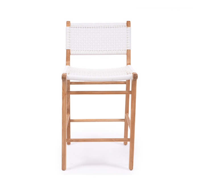 Zen Counter Stool White, Width 49cm x Depth 56cm x Height 95cm
