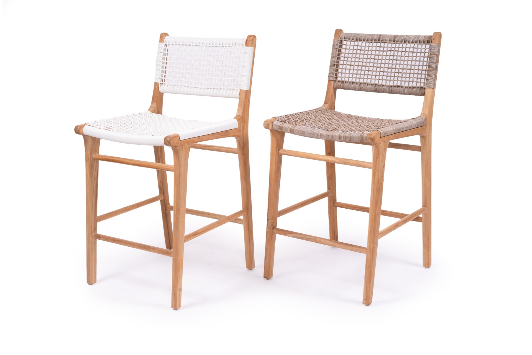 Zen Counter Stool White, Width 49cm x Depth 56cm x Height 95cm - Image 2