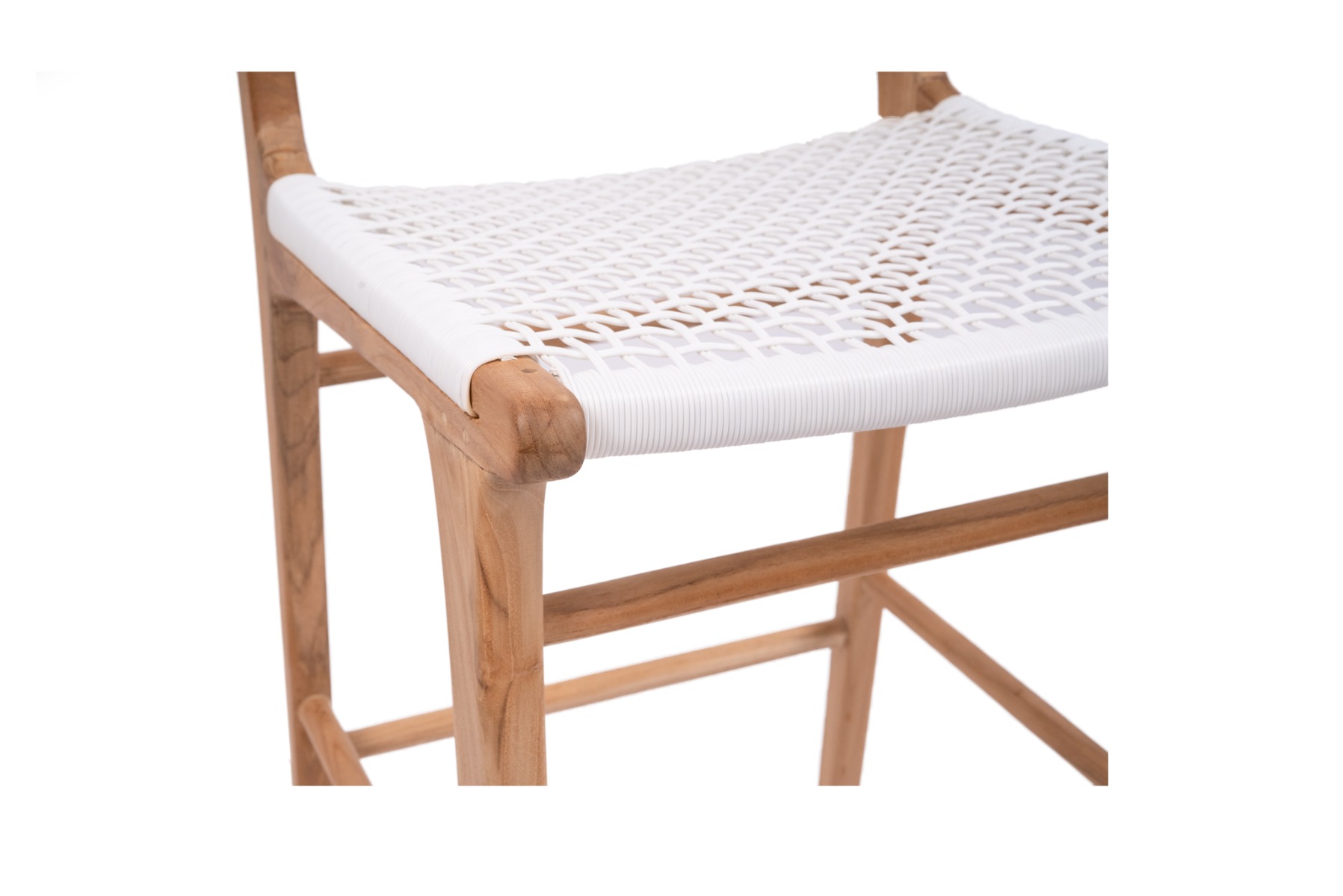 Zen Counter Stool White, Width 49cm x Depth 56cm x Height 95cm - Image 4