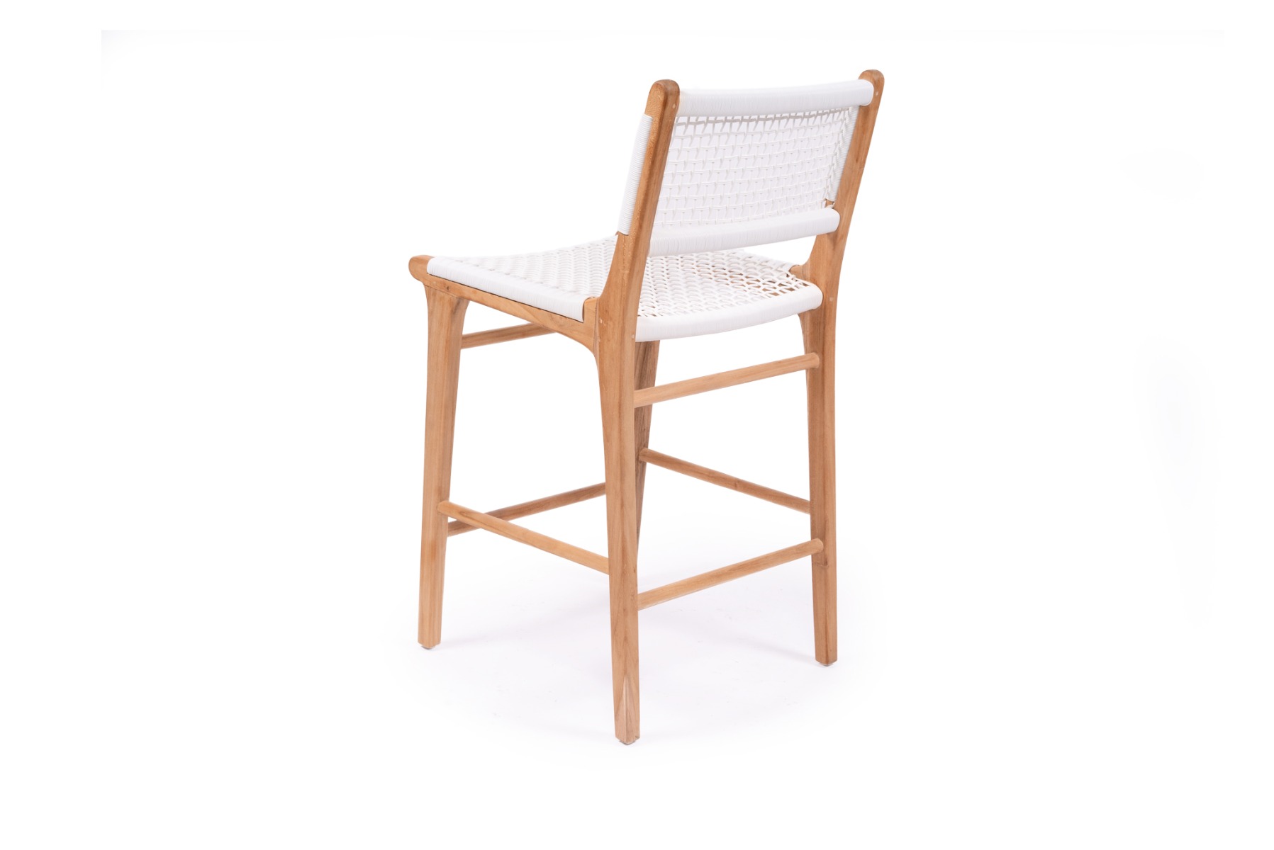 Zen Counter Stool White, Width 49cm x Depth 56cm x Height 95cm - Image 6