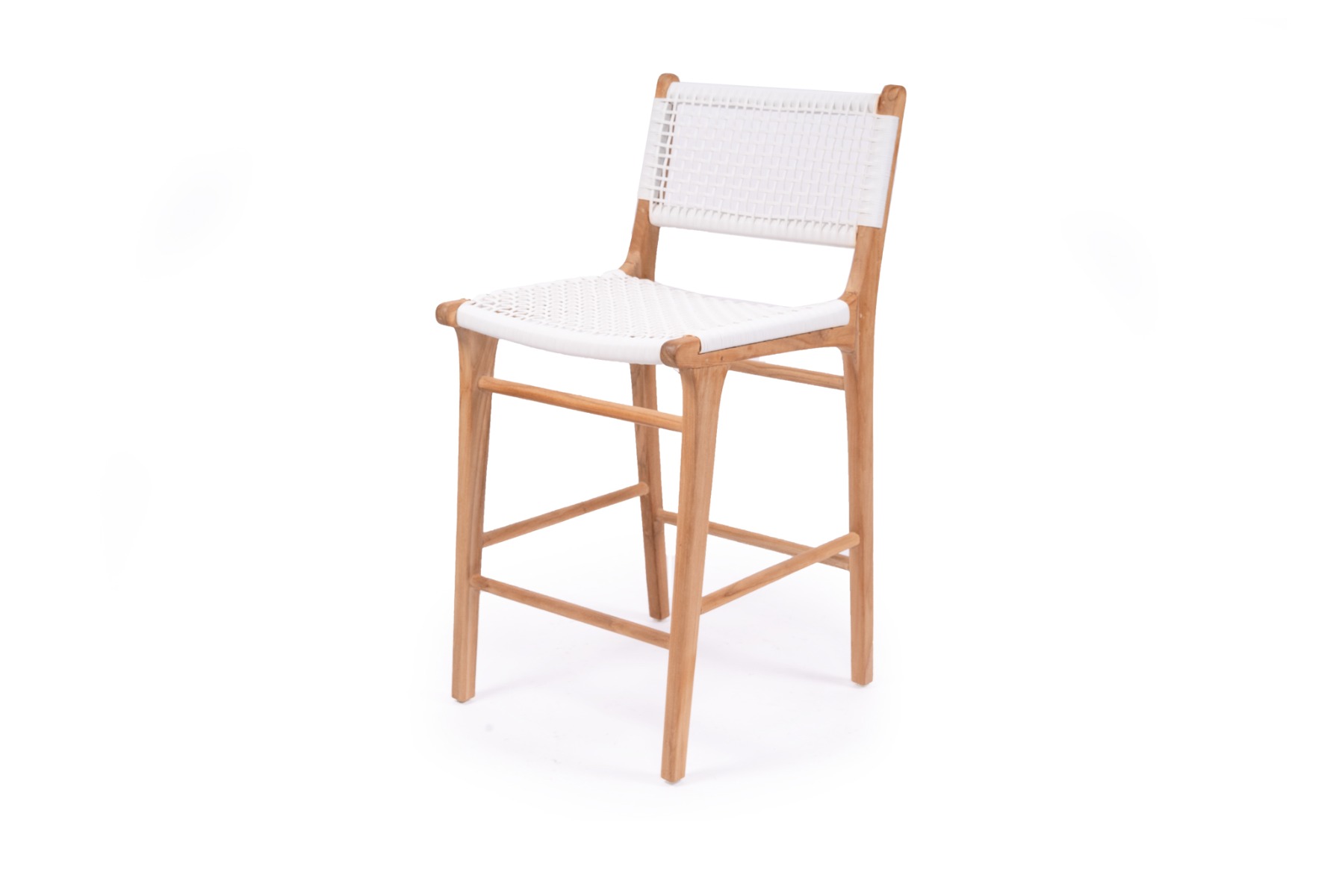 Zen Counter Stool White, Width 49cm x Depth 56cm x Height 95cm - Image 7