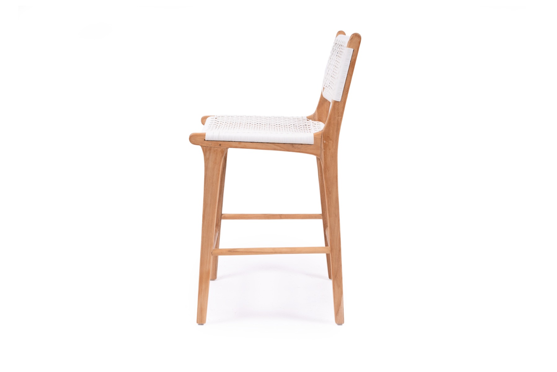 Zen Counter Stool White, Width 49cm x Depth 56cm x Height 95cm - Image 9