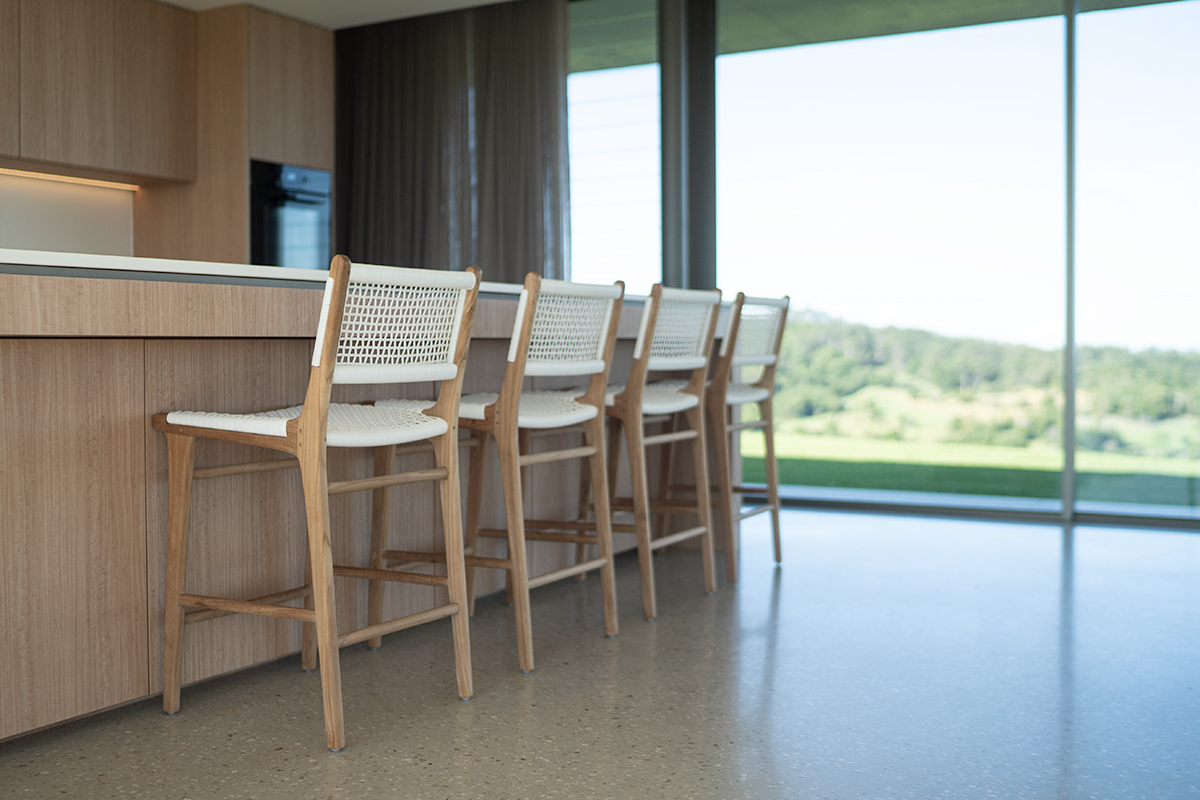 Zen Counter Stool White, Width 49cm x Depth 56cm x Height 95cm - Image 10