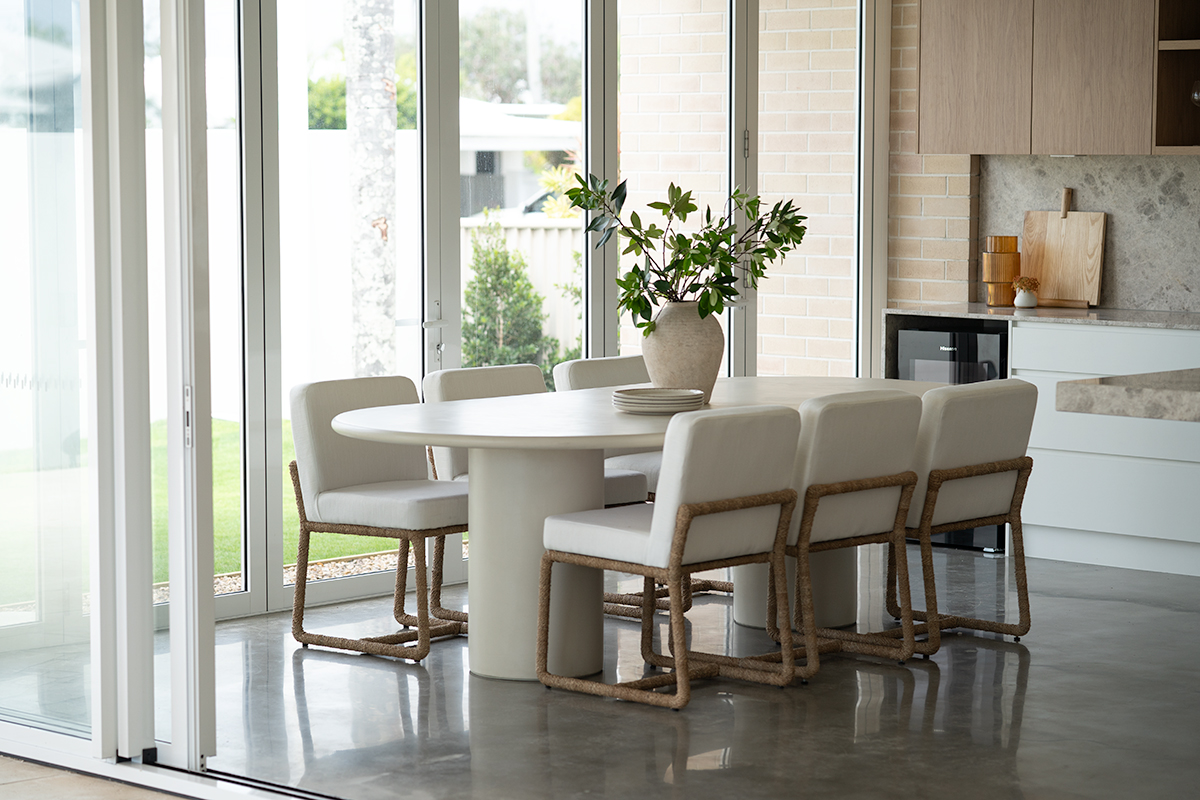 Lorenzo Oval Dining Table Ivory, W 240cm × D 120cm x H 75cm - Image 3