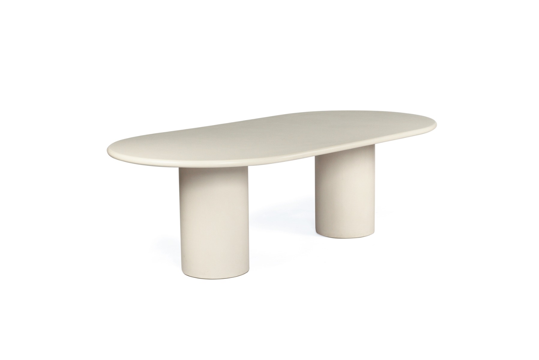 Lorenzo Oval Dining Table Ivory, W 240cm × D 120cm x H 75cm - Image 5