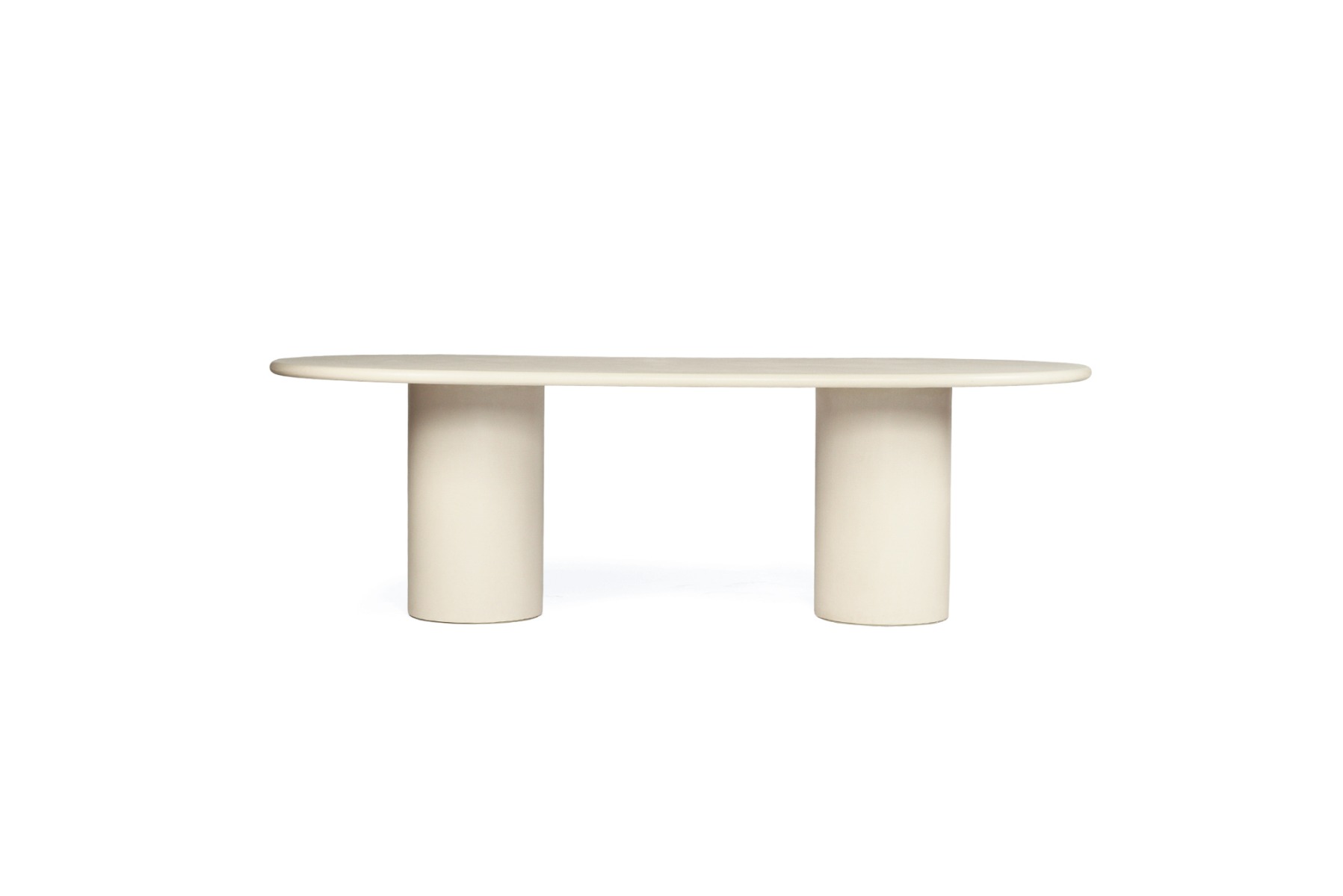Lorenzo Oval Dining Table Ivory, W 240cm × D 120cm x H 75cm - Image 6