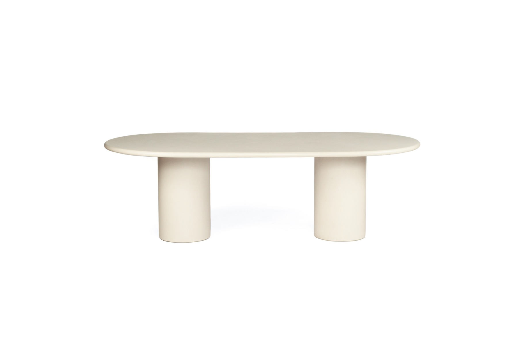 Lorenzo Oval Dining Table Ivory, W 240cm × D 120cm x H 75cm - Image 7