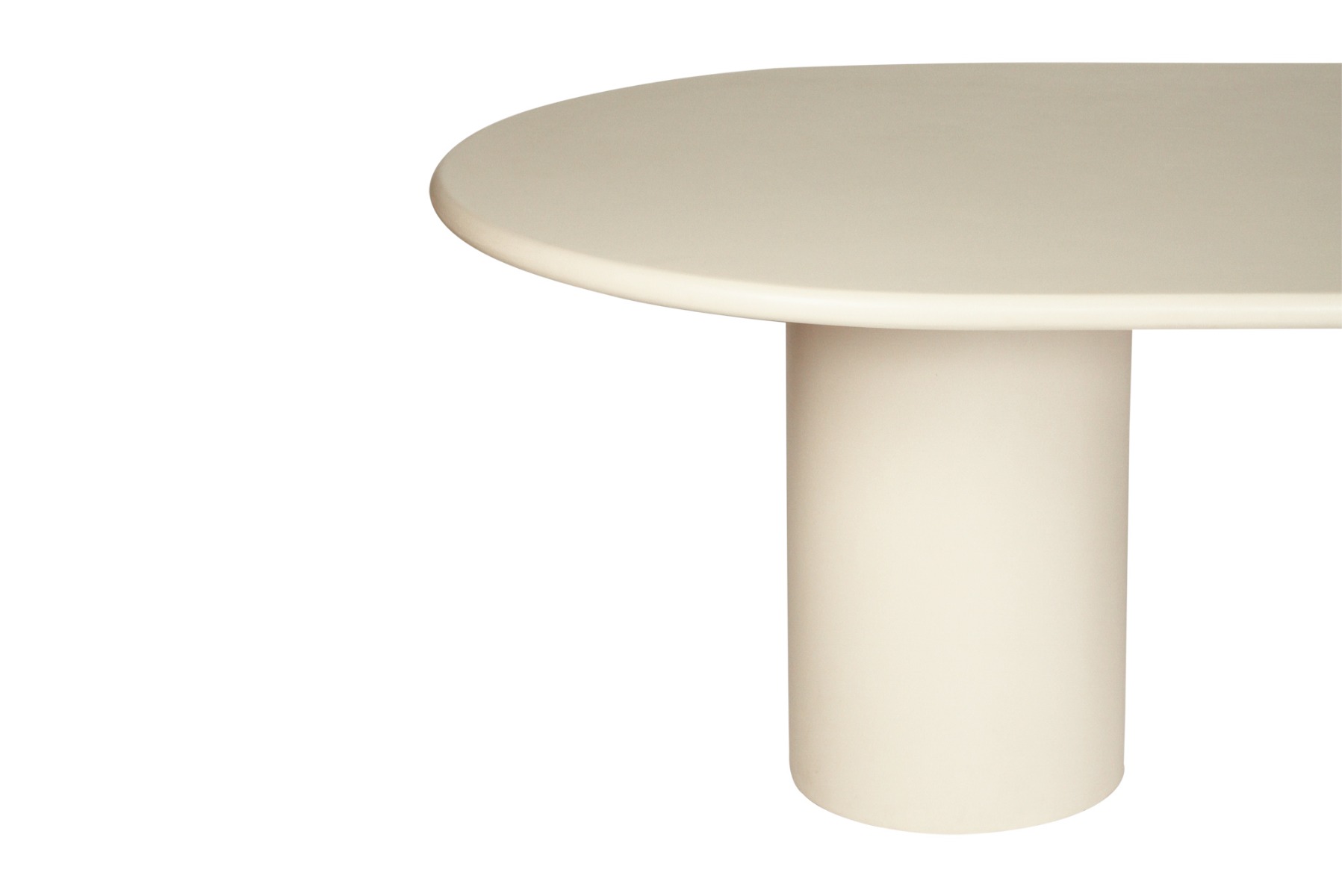 Lorenzo Oval Dining Table Ivory, W 240cm × D 120cm x H 75cm - Image 8