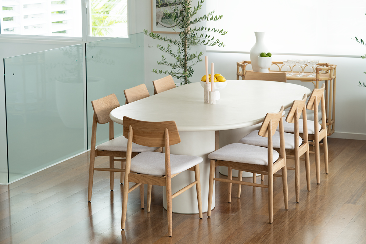 Lorenzo Oval Dining Table Ivory, W 240cm × D 120cm x H 75cm - Image 10