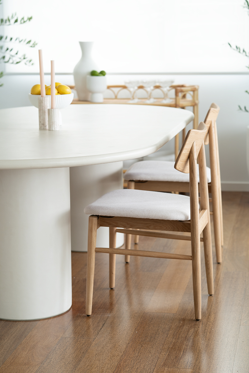 Lorenzo Oval Dining Table Ivory, W 240cm × D 120cm x H 75cm - Image 12