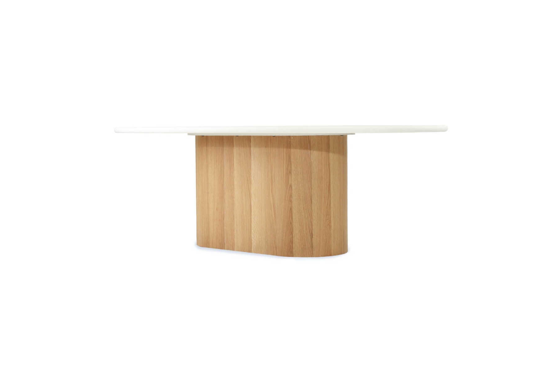 Harlow Oval Dining Table Natural Oak Base, Width 240cm x Depth 110cm x Height 76cm - Image 21