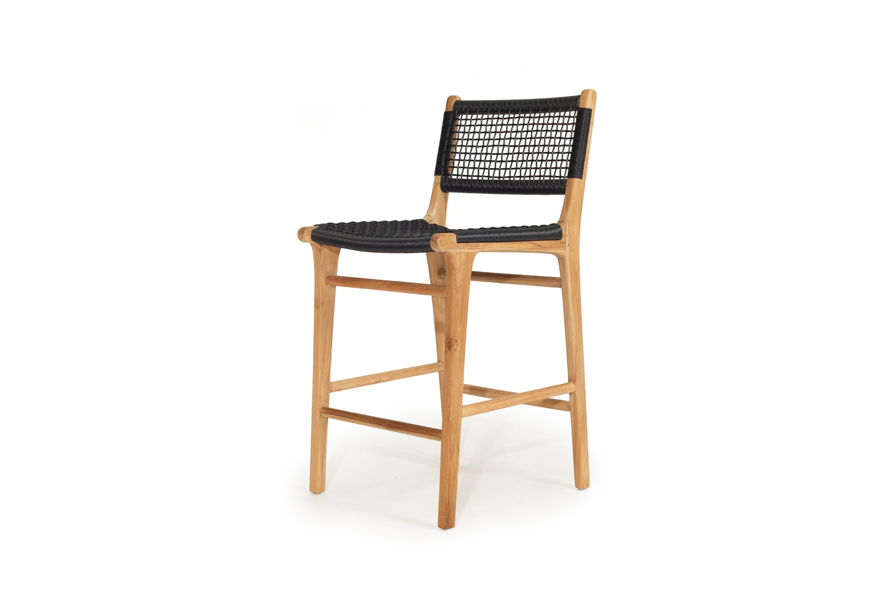 Zen Counter Stool Black, Width 49cm x Depth 56cm x Height 95cm - Image 3