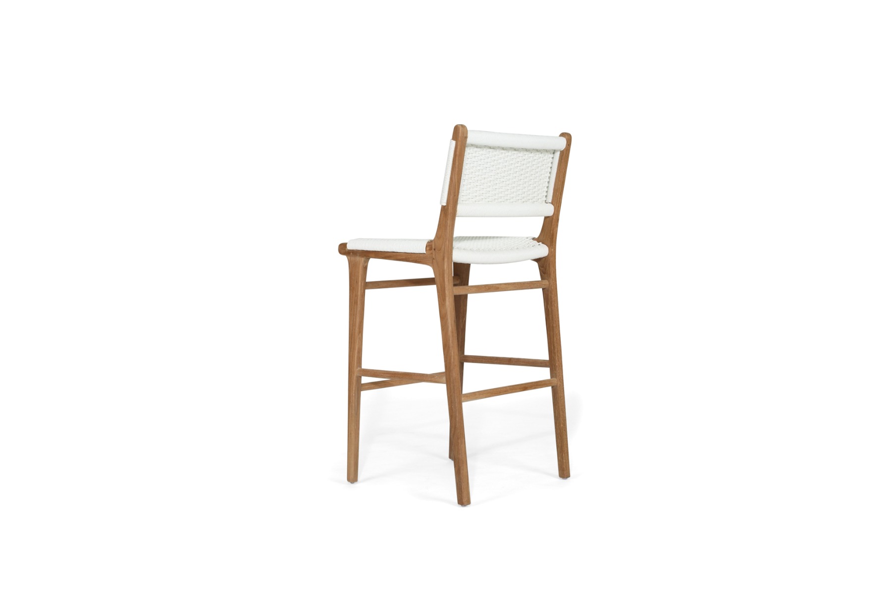 Zen Bar Stool White (Close Weave), W 45cm x D 40cm x H 110cm - Image 5